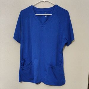 Women's Blue V-Neck Top
